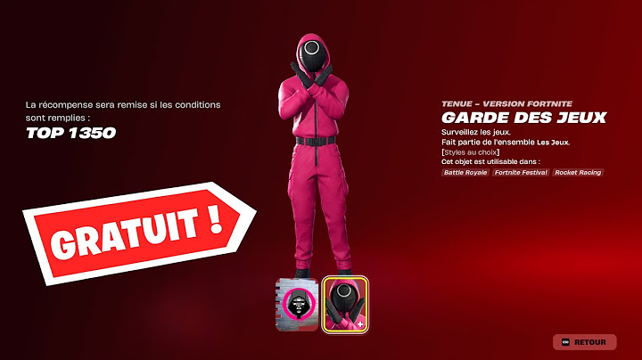 Comment avoir le Skin GRATUIT SQUID GAME Garde des Jeux sur Fortnite (Coupe Squid Grounds)