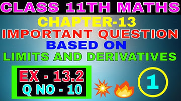 class 11 math | chapter 13 ex 13.2 q10 | #derivative term 2| Shubhesh Classes