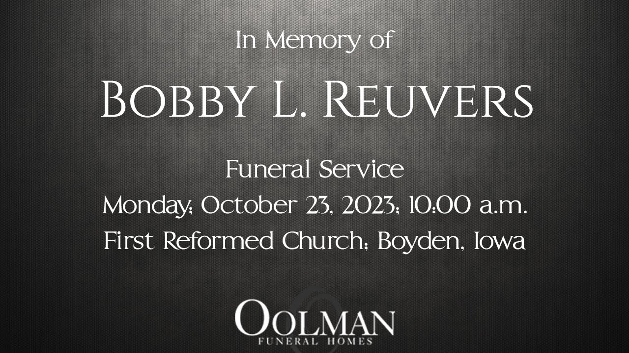 Bobby Reuvers Funeral Service - YouTube