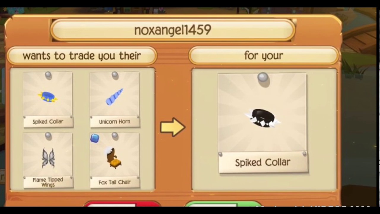 Animal jam play wild black spiked collar trade attempts! - YouTube