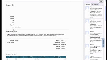 Elements of a Services Based Invoice in Apptivo
