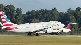 American B737 MAX8 to CLT from ILM