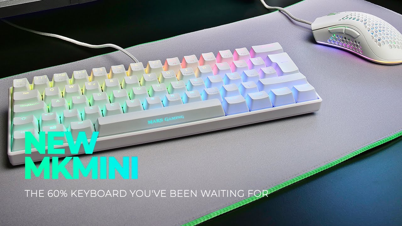 Mars Gaming MKMINI Ultra-compact mechanical Gamer keyboard RGB Flow Gaming  keyboard Outemu Switches black and white Spanish/French/Portuguese language  - AliExpress