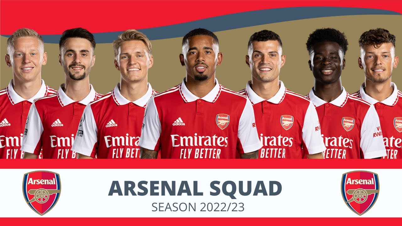 ARSENAL FULL SQUAD FOR THE 2022/23 PREMIER LEAGUE | ARSENAL SQUAD 2022/ ...