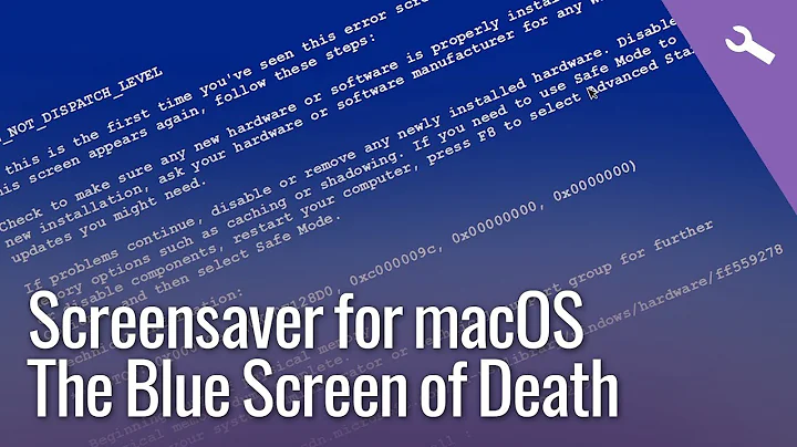 Set the Windows BSOD screen as your macOS screen s...