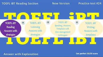 2024 TOEFL iBT new Reading Test #24 - Answer with Explanation