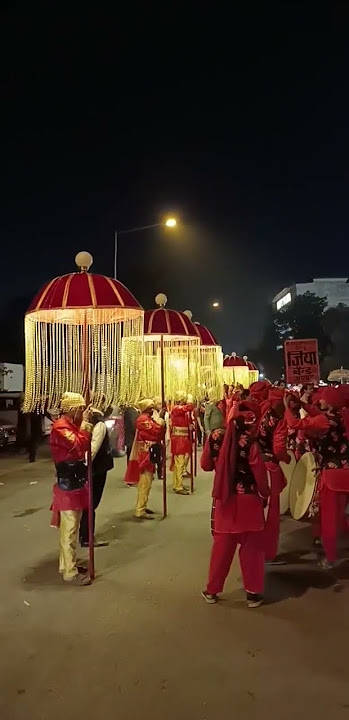 Royal Baraat Umbrella lights #wedding #youtube #barat #surat #youtubeshorts #royal #dance #dhol #sfx