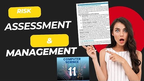 Risk assessment and management| computer science|class 11