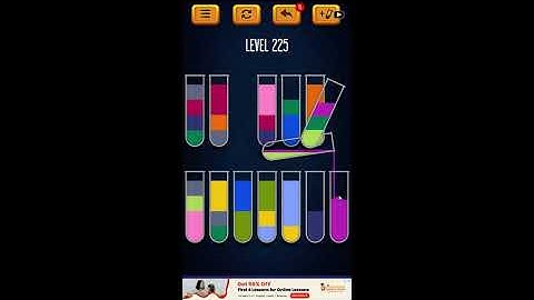 Water Sort Puzzle - Color Liquid Sorting Game Level 225 Solution
