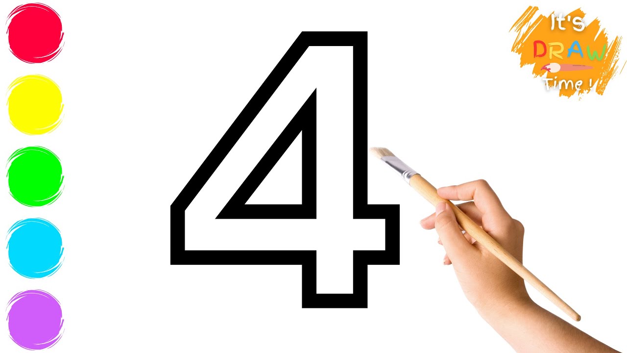 How to Draw with Gouache – Drawing Number Four | Step-By-Step Tutorial ...