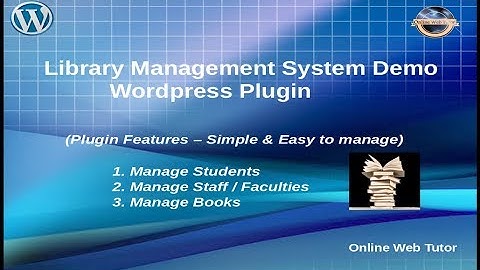 Library Management System Wordpress plugin | Simple & Easy tool to manage Library System wordpress