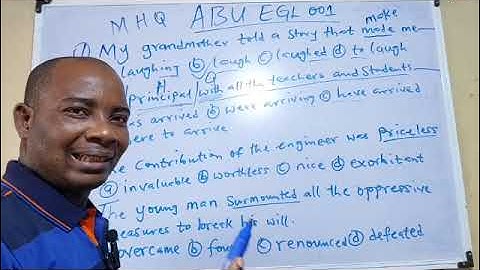 ABU Post UTME English Language Past Questions Solved by Akahi Tutors, Ile-ife.#ABU #ZARIA #Campus