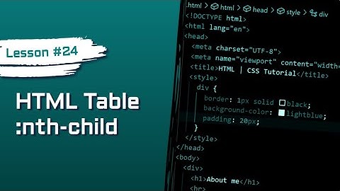 Style Even Rows With :nth-child | HTML & CSS #24