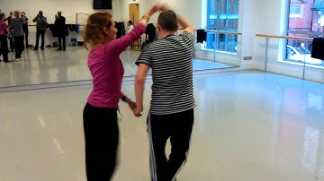 Jim Layne and Susan Hacking teaching Cuban Salsa Lesson (intermediate/advanced) 08Jan2012