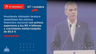 Presidente Abinader destaca estabilidad del sistema financiero nacional
