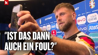 Thumbnail for Kuriose Szene in der Mixed Zone: Füllkrug packt den Handy-Beweis aus | Deutschland - Ungarn
