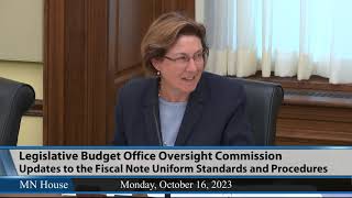 Legislative Budget Office Oversight Commission   10/16/23