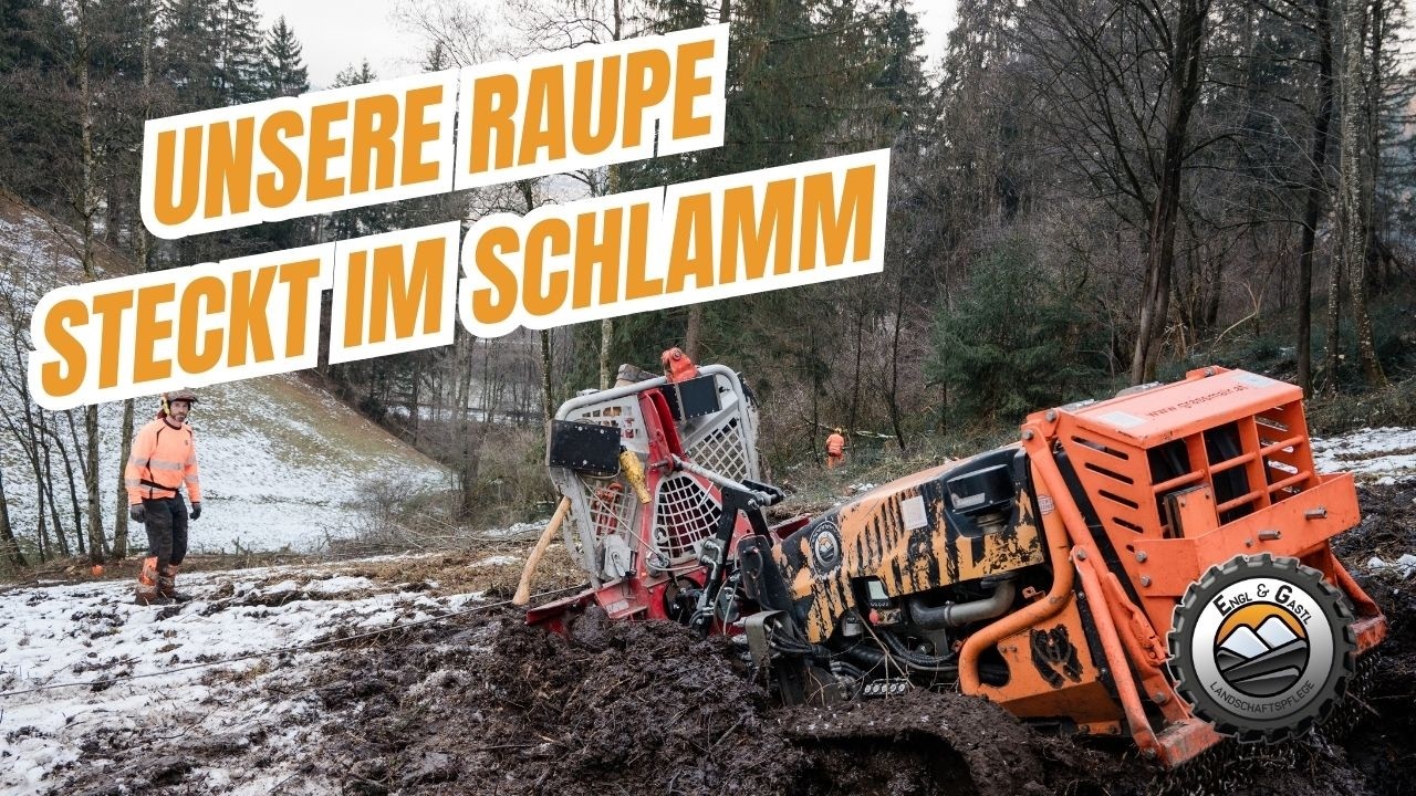 Unsere Raupe steckt im Schlamm fest