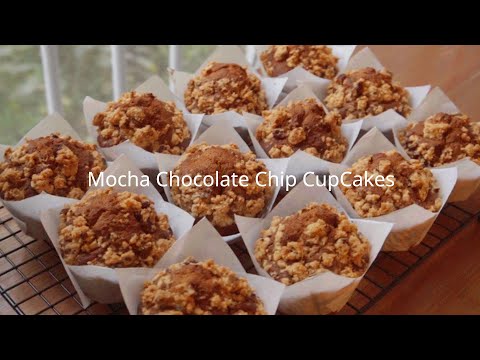 모카 초코칩 컵케이크 만들기 Mocha Chocolate Chip Cupcakes Recipe 모카머핀 만드는법 크럼블머핀 소보로머핀 레시피 머핀컵 만들기 커피 베이킹