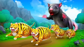 Magical Giant Rat Takes on Fat Tiger | Funny Animals Comedy Cartoons 2024 | Wild Life