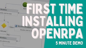 First Time Installing OpenRPA