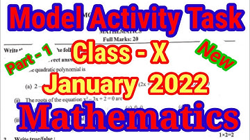 Model Activity Task Class 10 Math Part 1 January 2022|January 2022 Model Activity Task Class 10 Math