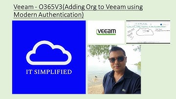 Veeam - O365V3(Adding Org to Veeam using Modern Authentication)