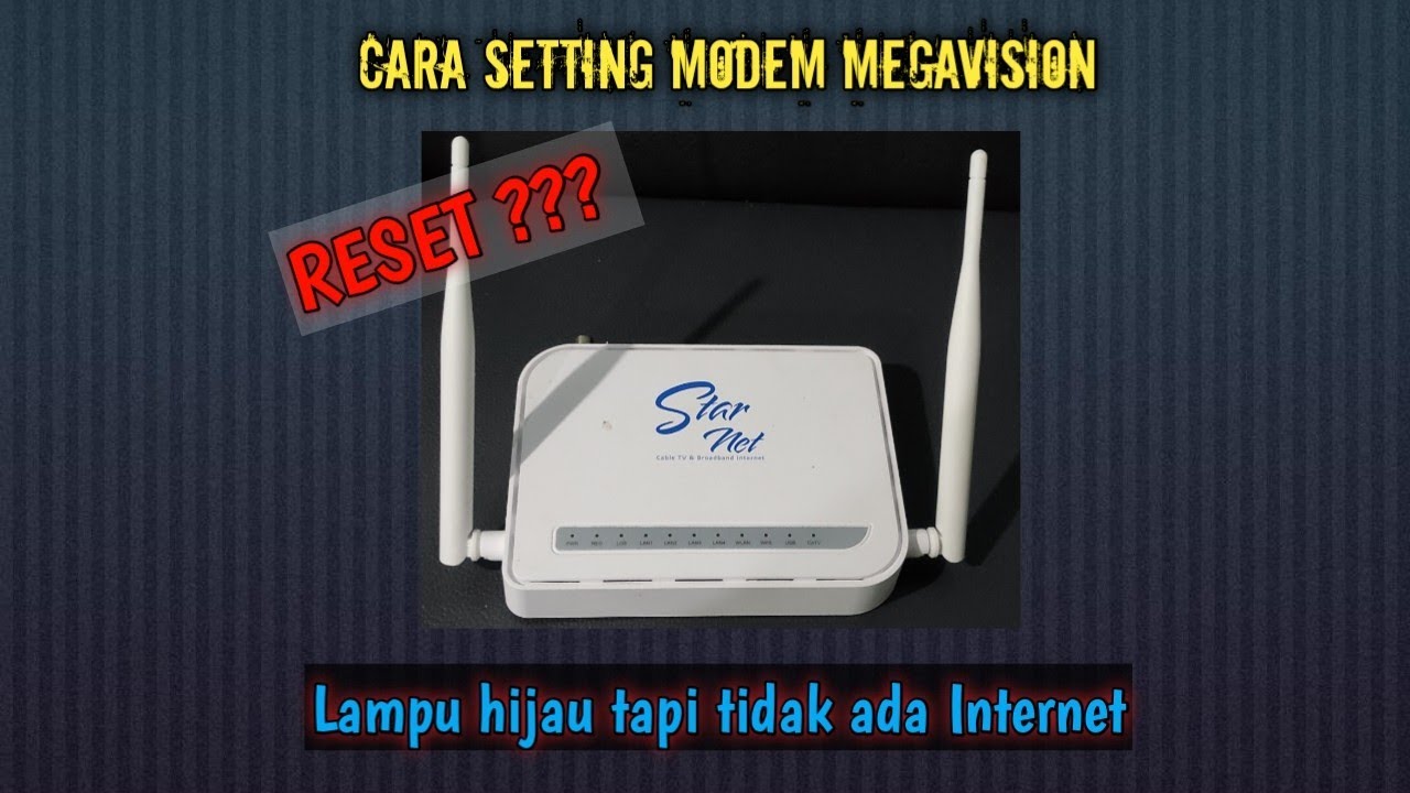 Cara Setting modem Megavision YouTube