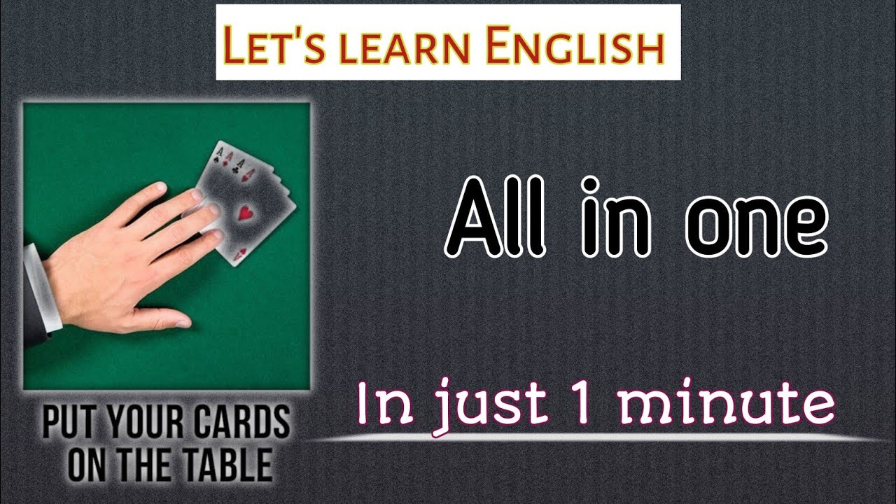 Put Lay Cards On The Table Idioms And Phrases By Let S Learn English Part 09 Youtube