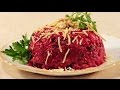 Свекольная закуска с чесноком и сыром.