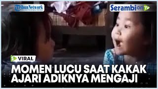 VIRAL Momen Lucu saat Sang Kakak Ajari Adiknya Mengaji Menggunakan Iqra