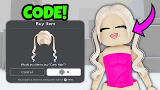 CODES FOR AVATAR ITEMS ROBLOX