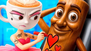 Superhero Tattoo Studio of Ballerina Cappuccina and Espressona Signora!