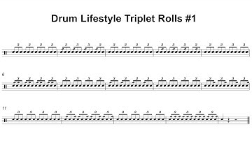Triplet Rolls Exercise #1 Tempos 80/100/120/140/160/180/200