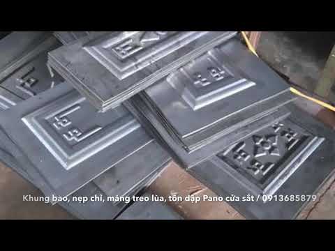 Video Tôn dập Pano cửa sắt, khung bao, nẹp chỉ, máng lùa... - youtube
