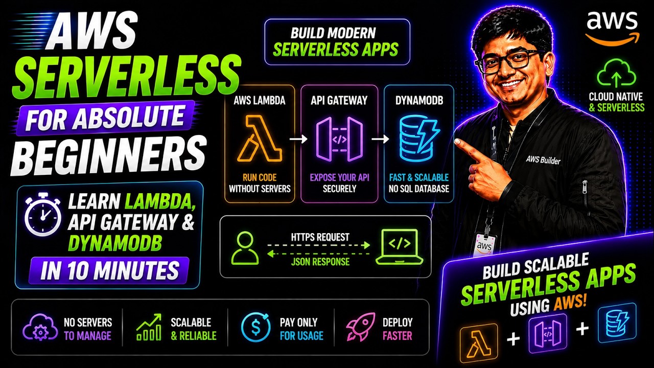 AWS Serverless for Absolute Beginners | Learn Lambda, API Gateway ...