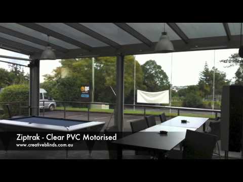 Creative Blinds & Awnings Ziptrak Motorised Clear PVC Awnings