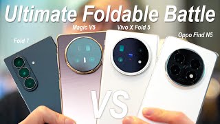[EN]Ultimate Foldables Comparison! HONOR Magic V5 vs Galaxy Z Fold7 vs Vivo X Fold5 vs Oppo Find N5!