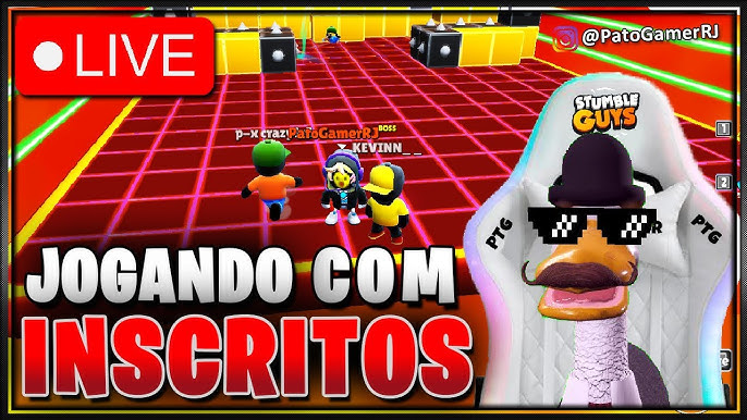 JOGANDO COM OS INSCRITOS STUMBLE GUYS!! COPINHA 1v1 !!😱😱😱😱 