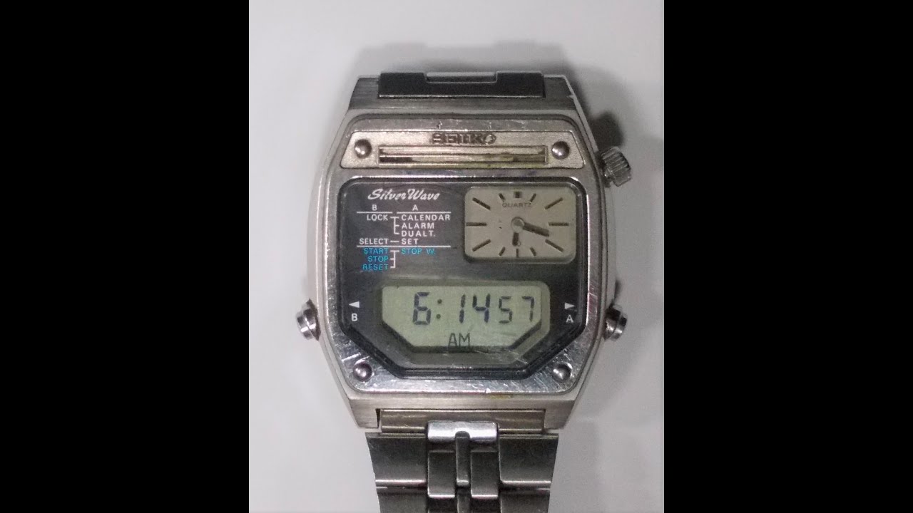 how to operate 1980 Seiko Silver Wave H239 5040 Quartz Analog Digital Men's  Watch part 2 review - YouTube