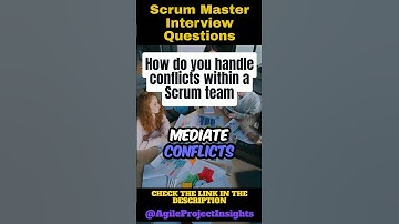How do you handle conflicts within a Scrum team #professionalscrummaster #job #scrummaster