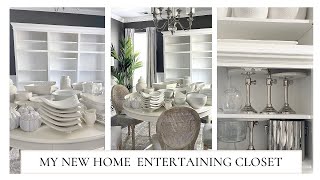 MY NEW HOME ENTERTAINING CLOSET | ORGANIZE WITH ME