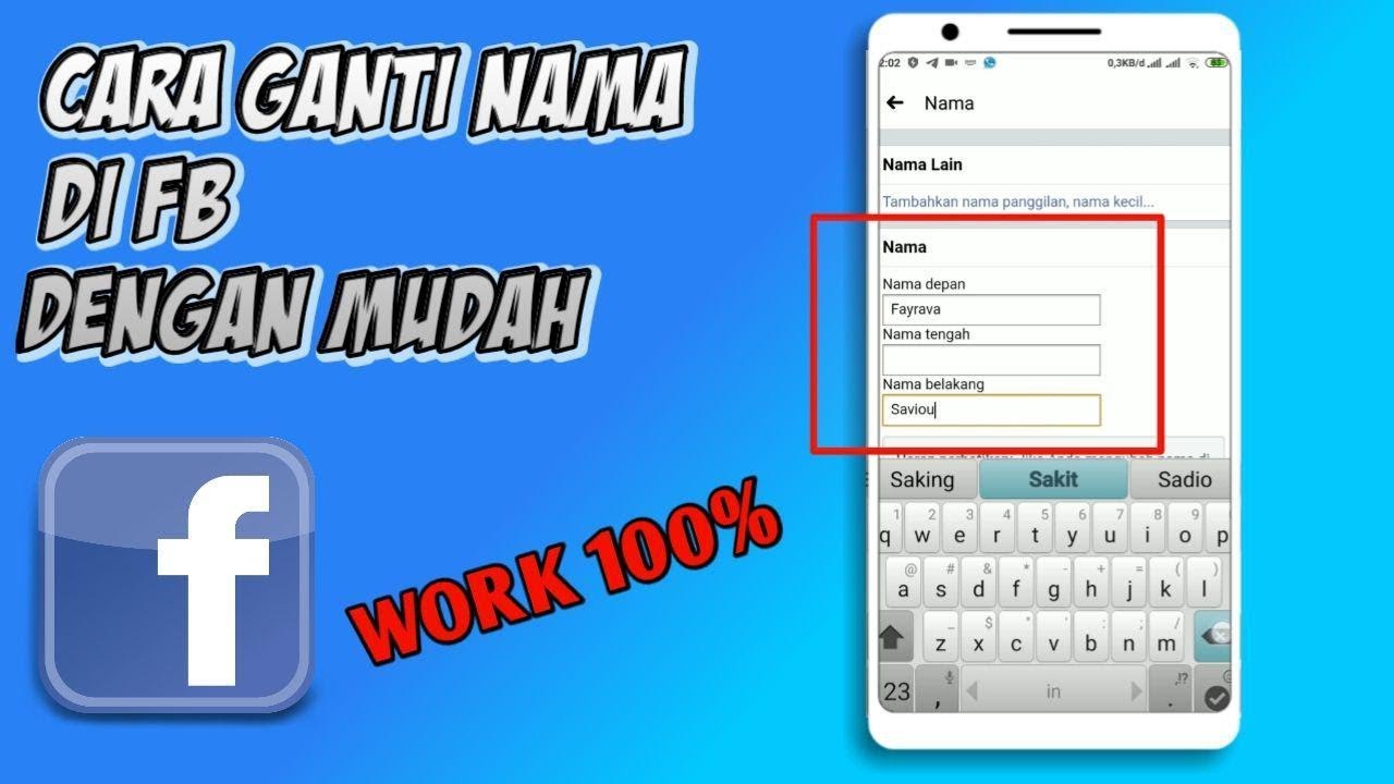 Cara Ganti Nama di Facebook Termudah 2020 Abrar Art_ YouTube