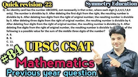 An identity card has the number ABCDEFG, not necessarily in that order,where each digit.#upscprelims