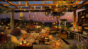 Experience Parisian Romance 🌆❤️ - 4K Cozy Ambience by the Fire with Smooth Jazz Music