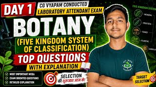 👉🏻Laboratory Attendant Exam | Five Kingdom System of Classification |Top Questions with Explanation