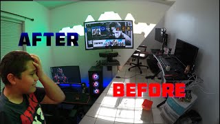 I COMPLETELY REMAKE my kids Gaming room\/SETUP - TRANSFORMATION VIDEO