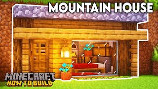 Minecraft: How to Build a Mountain Starter House | Easy First Day Mountain House Tutorial