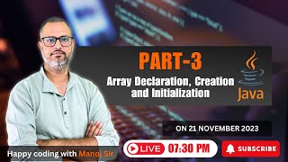 7.3 Array declaration in Java | Array creation in Java | Array initialization in Java