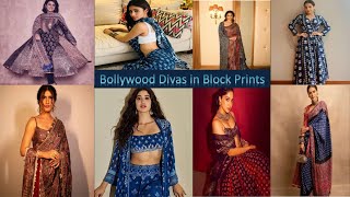 Bollywood Actresses Slaying In Block Prints Sarees, Lehengas & Modern Styles
